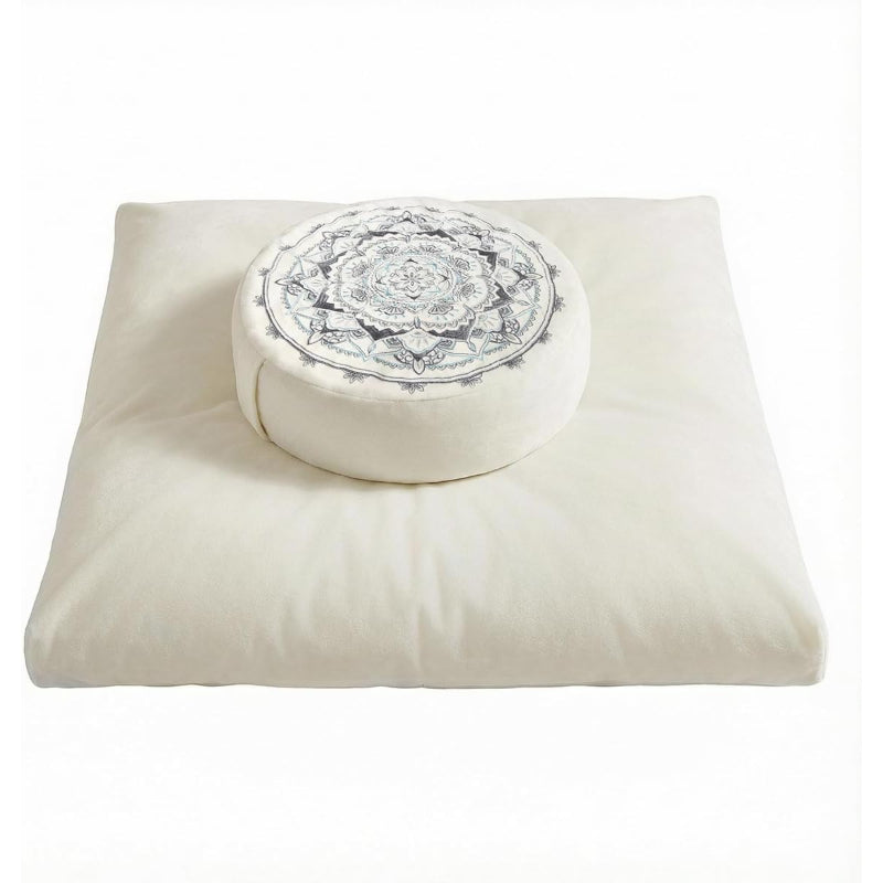 Beige 2‑in‑1 Meditation Cushion Set