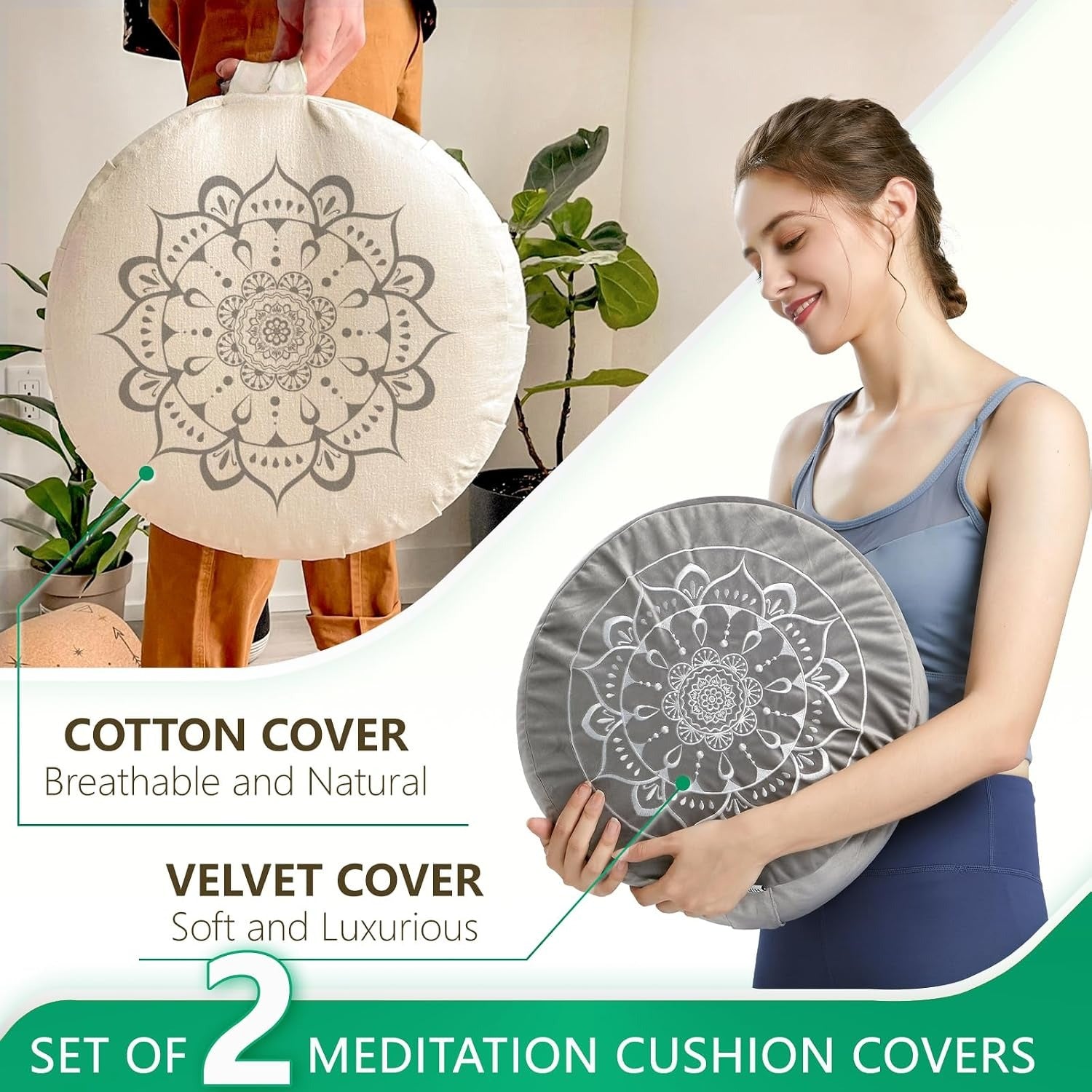 Velvet Tibetan Meditation Cushion Pillow