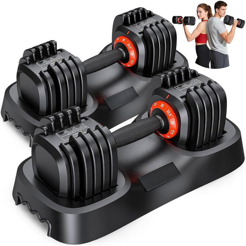 2‑Pack Home Adjustable Dumbbell Set