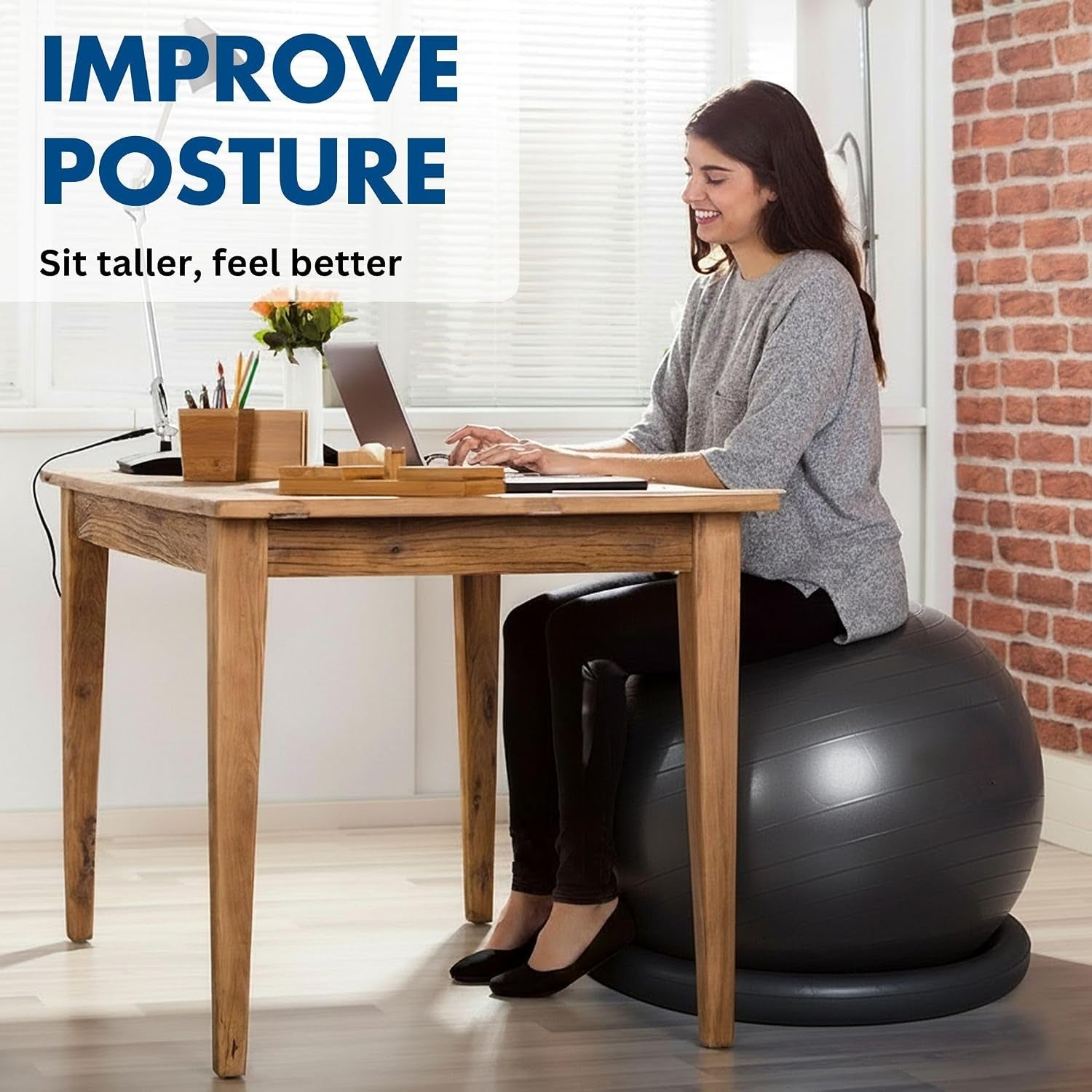 Office Yoga Ball Chair with Base