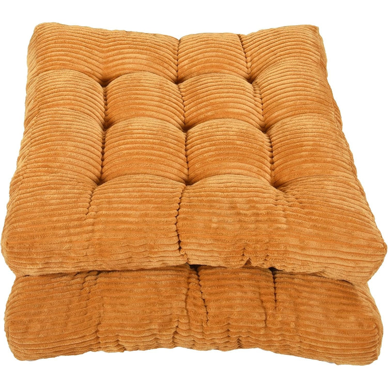 Orange 2‑Pack Memory Foam Meditation Floor Pillows