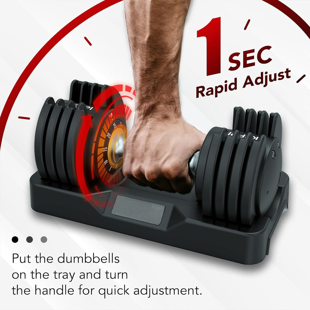 2‑Pack Quick‑Adjust Home Dumbbell Set