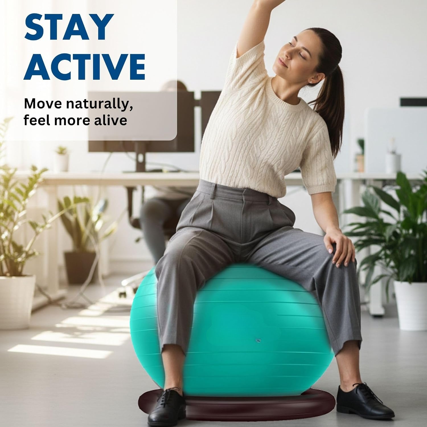 Office Yoga Ball Chair with Base