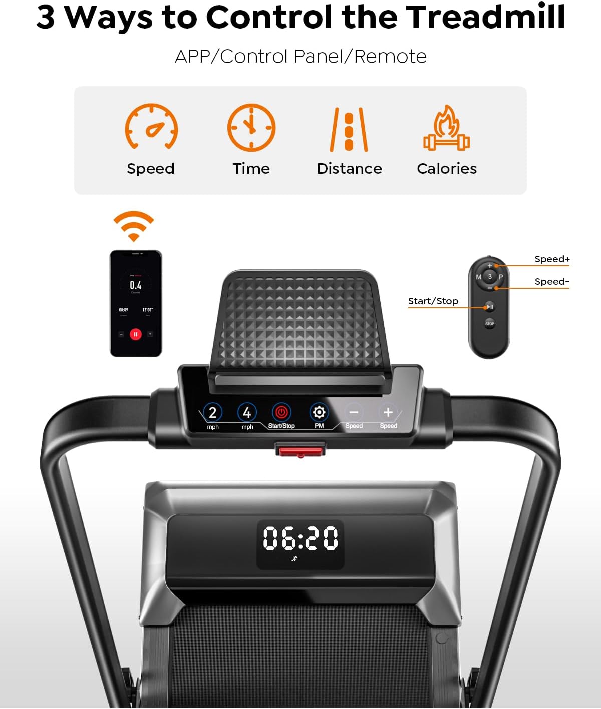 2‑in‑1 Incline Under‑Desk Walking Pad
