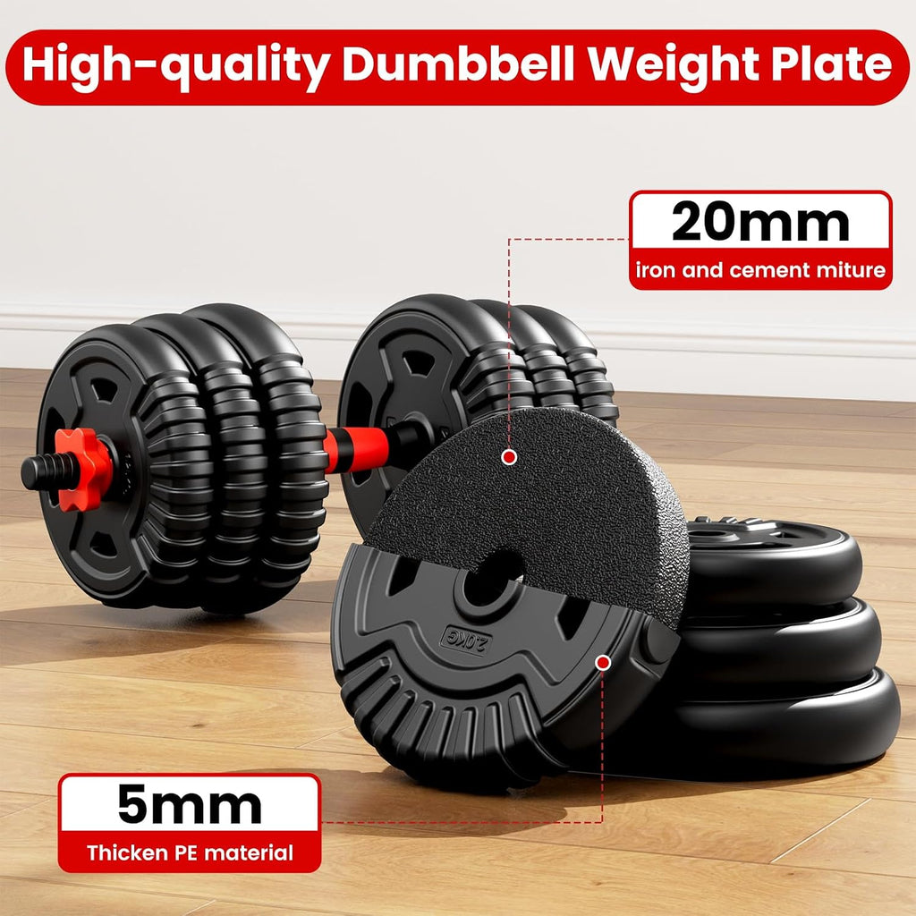 5‑in‑1 Adjustable Dumbbell Set with Connector