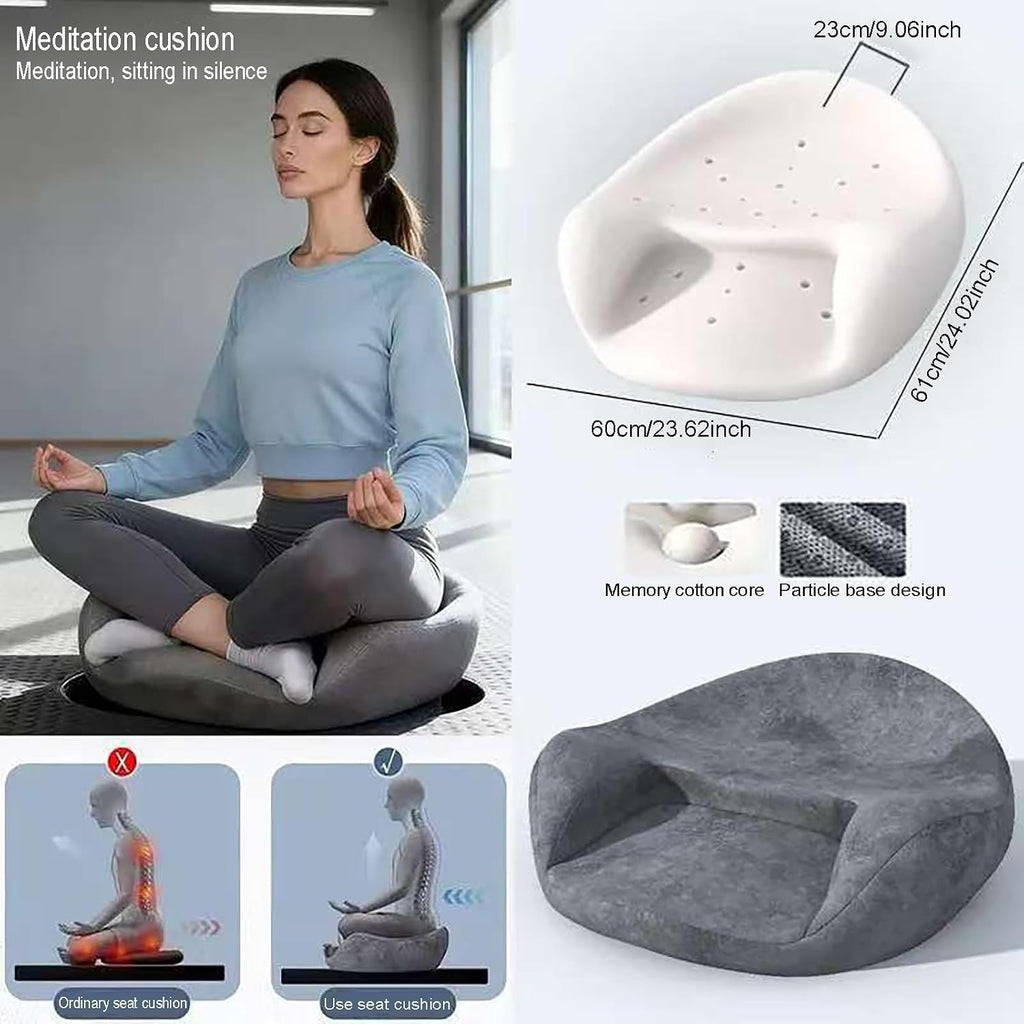 Navy Memory Foam Ergonomic Meditation Cushion