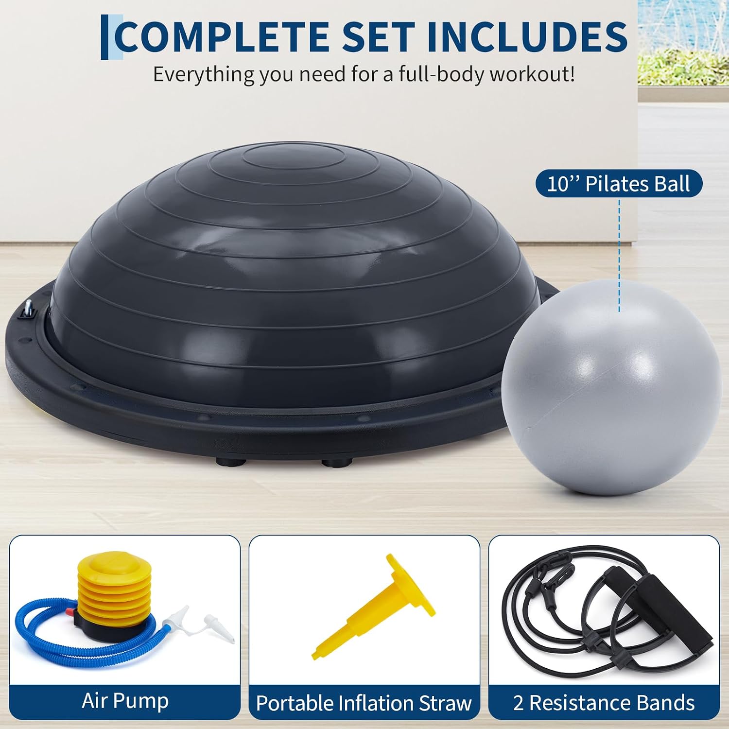 Half Balance Ball Trainer Fitness Kit