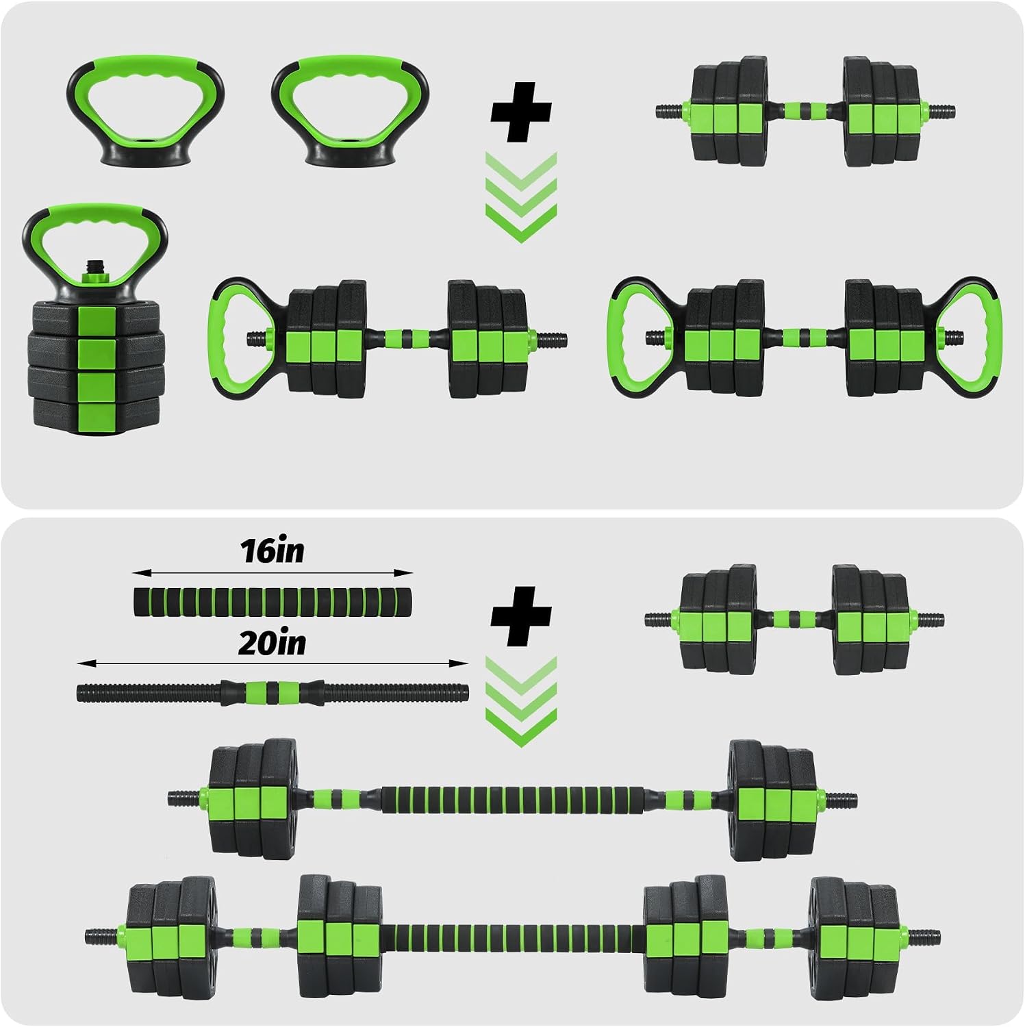 4‑in‑1 Multi‑Function Adjustable Dumbbell Set
