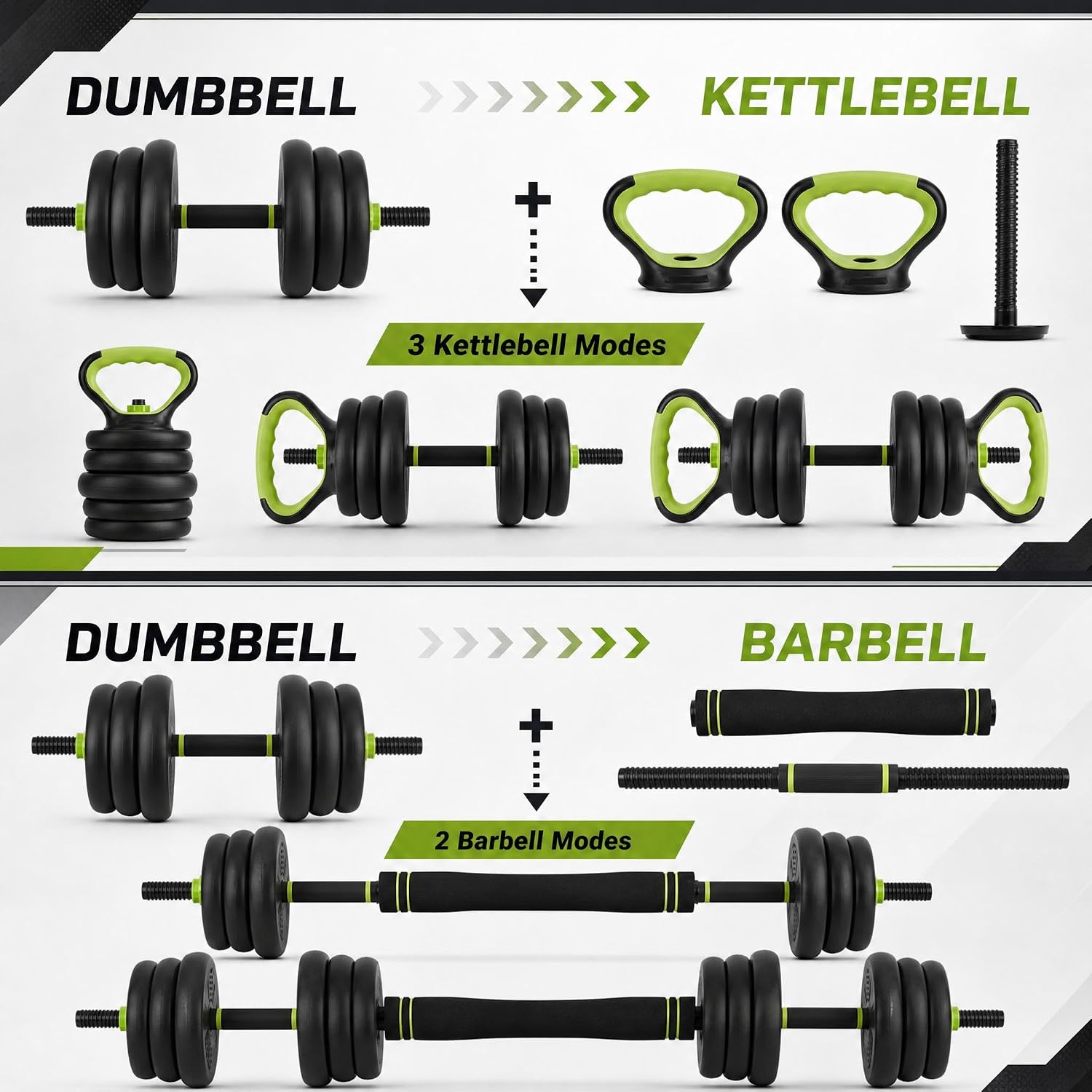 4‑in‑1 Multi‑Purpose Adjustable Dumbbell Set