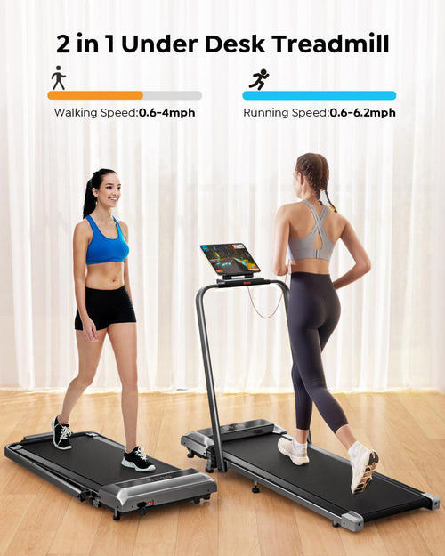 2‑in‑1 Incline Under‑Desk Walking Pad