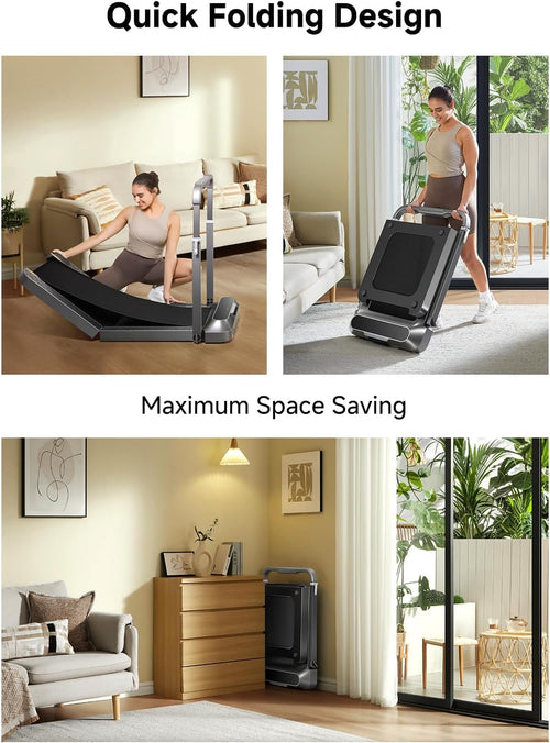 2‑in‑1 Foldable Walking Pad with Handles