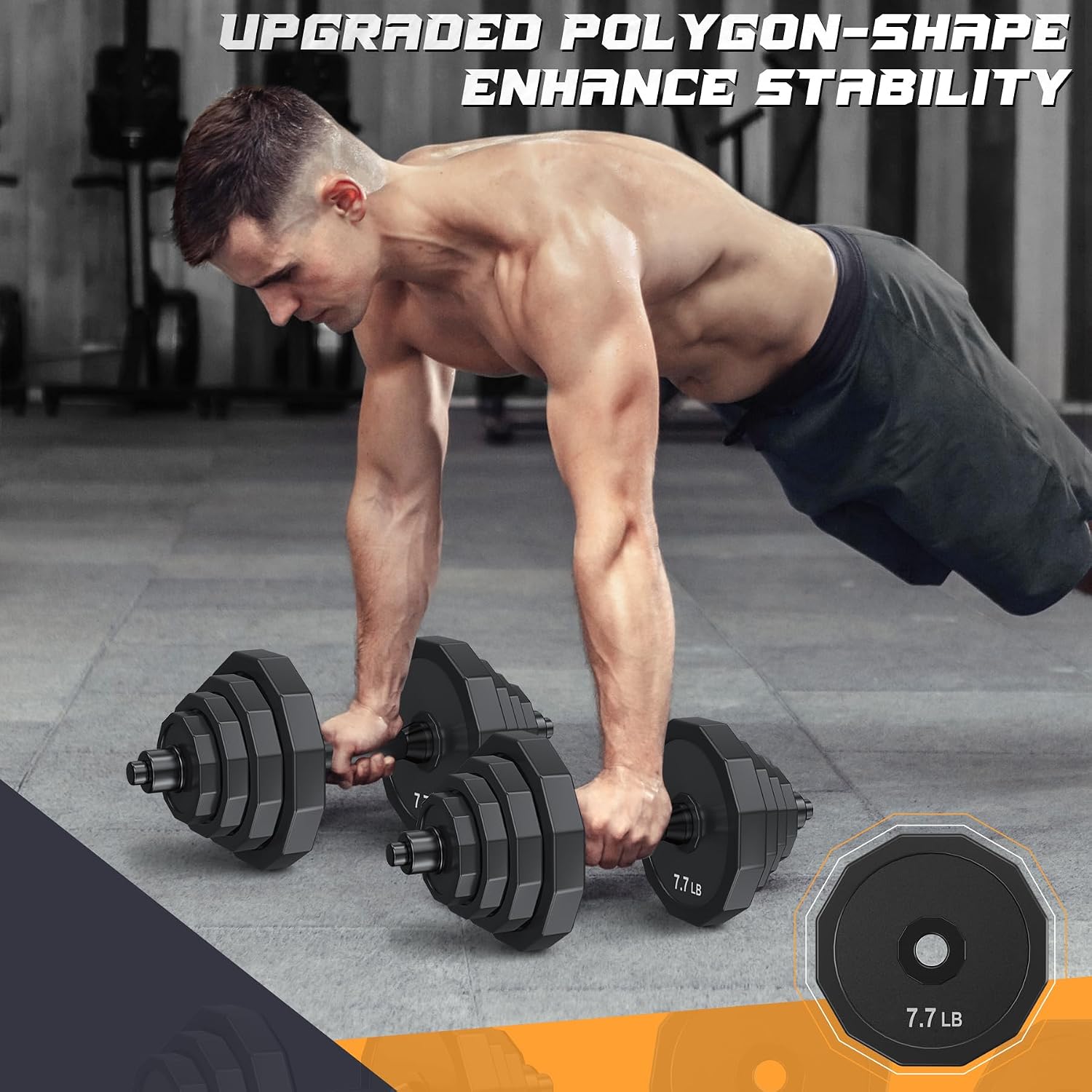 Steel Adjustable Dumbbell Set with Connector
