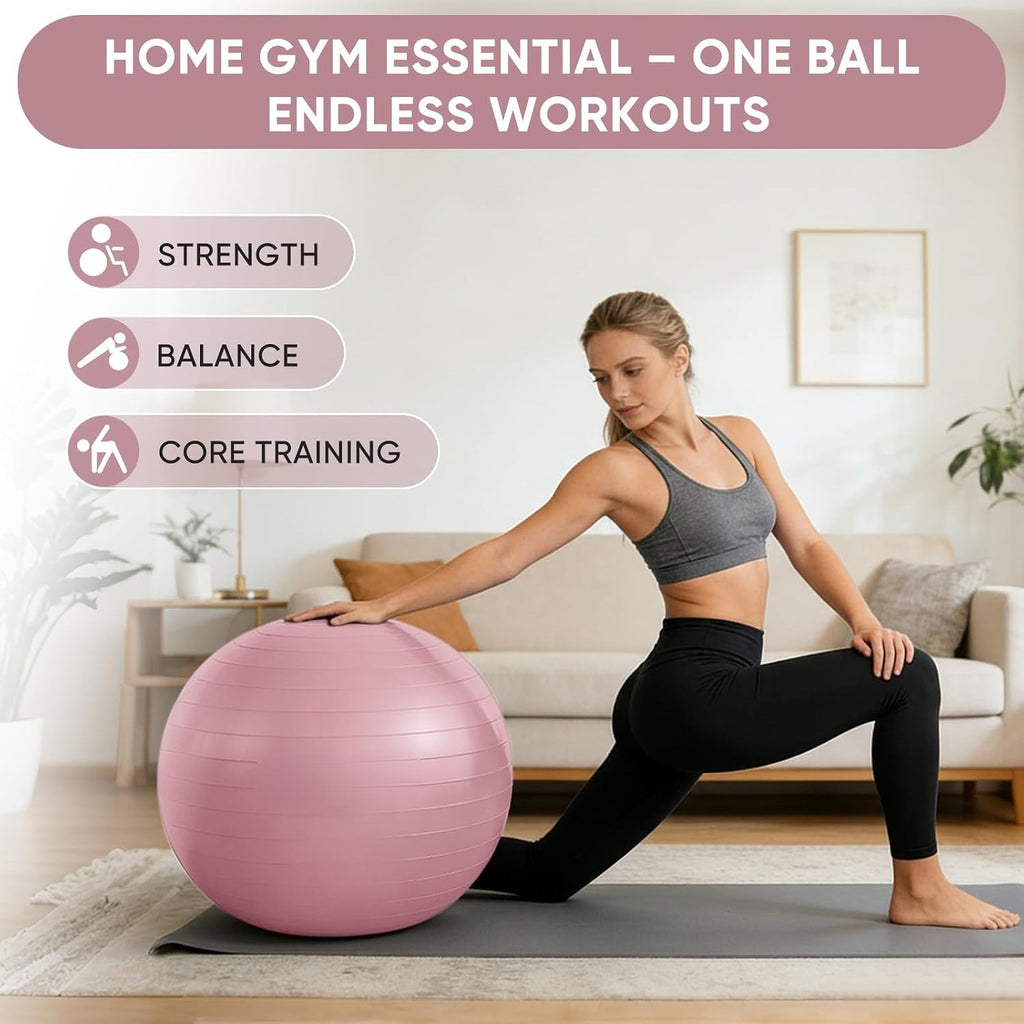 Anti‑Burst Exercise Yoga Ball with Pump