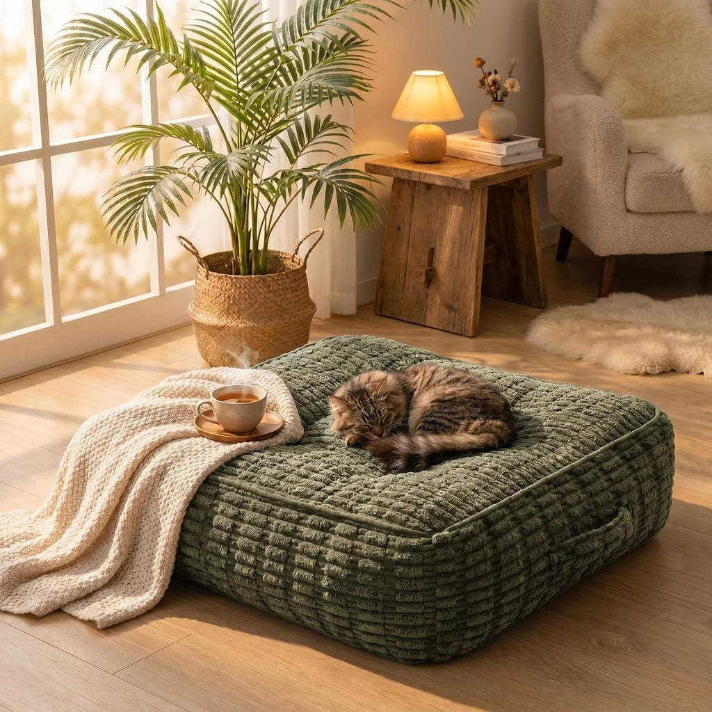Corduroy Memory Foam Meditation Floor Pillow