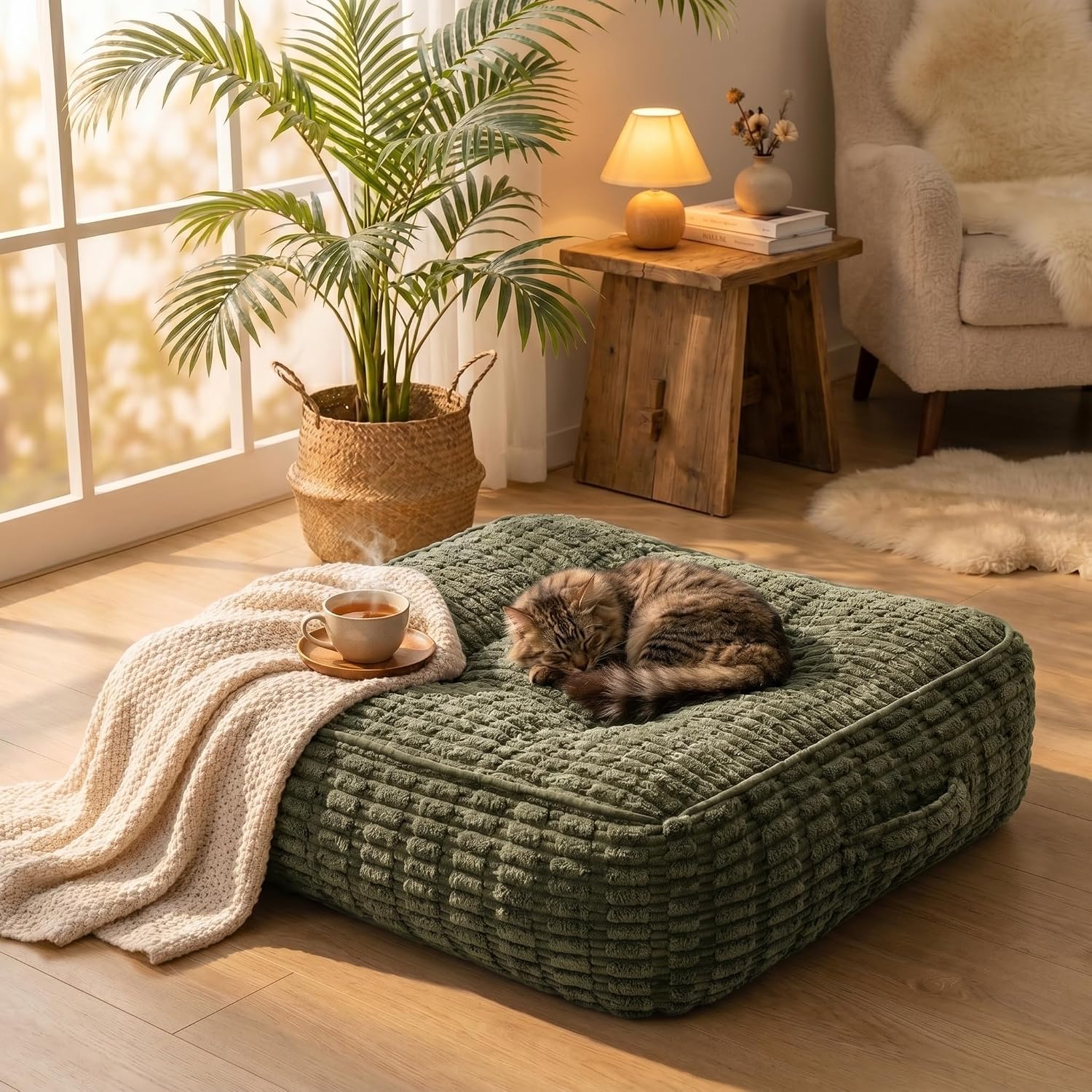 Corduroy Memory Foam Meditation Floor Pillow