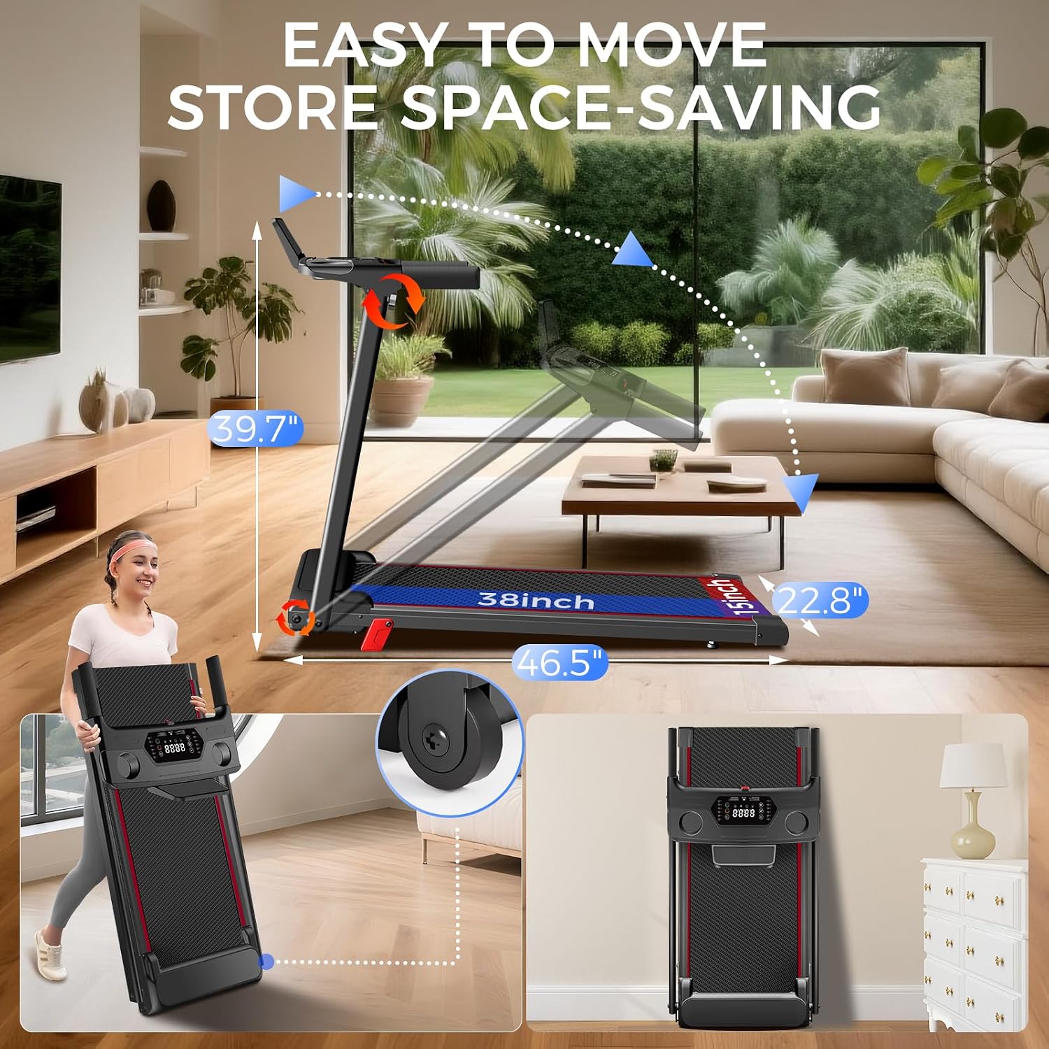 Foldable Incline Home Treadmill
