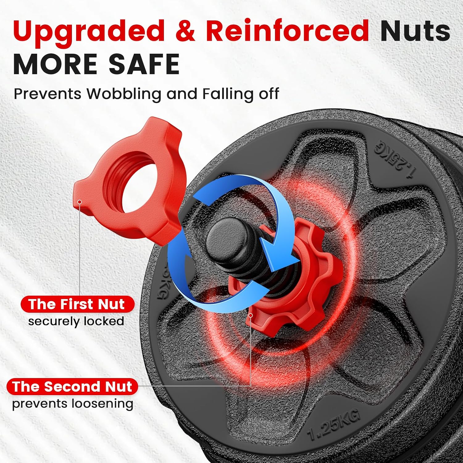 5‑in‑1 Adjustable Dumbbell Set with Connector