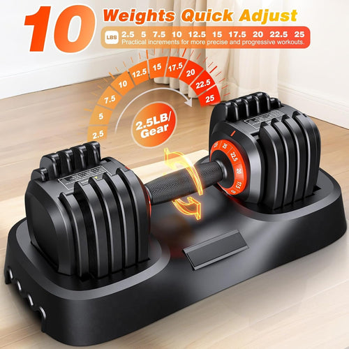 2‑Pack Home Adjustable Dumbbell Set