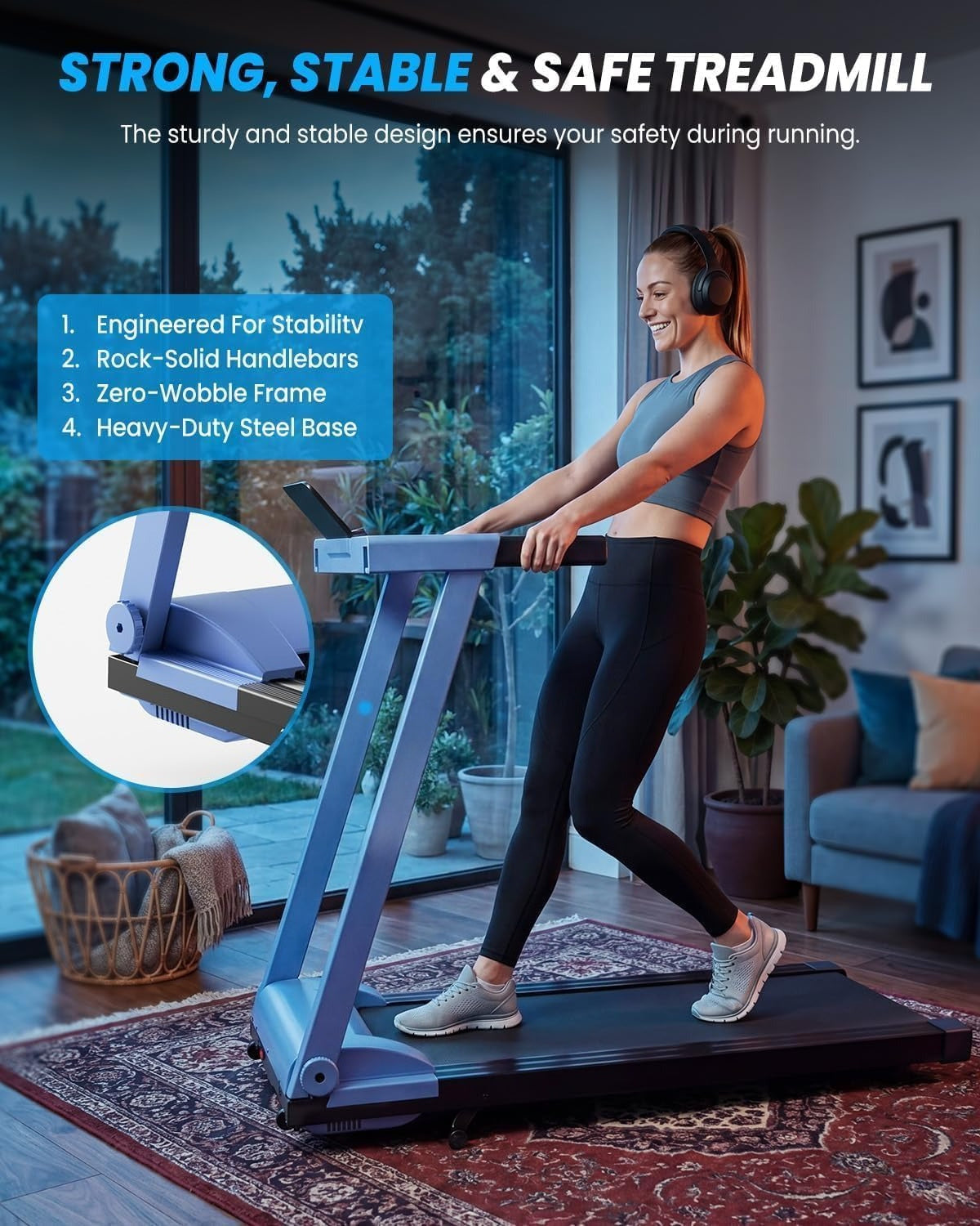 Incline Under‑Desk Walking Pad Treadmill