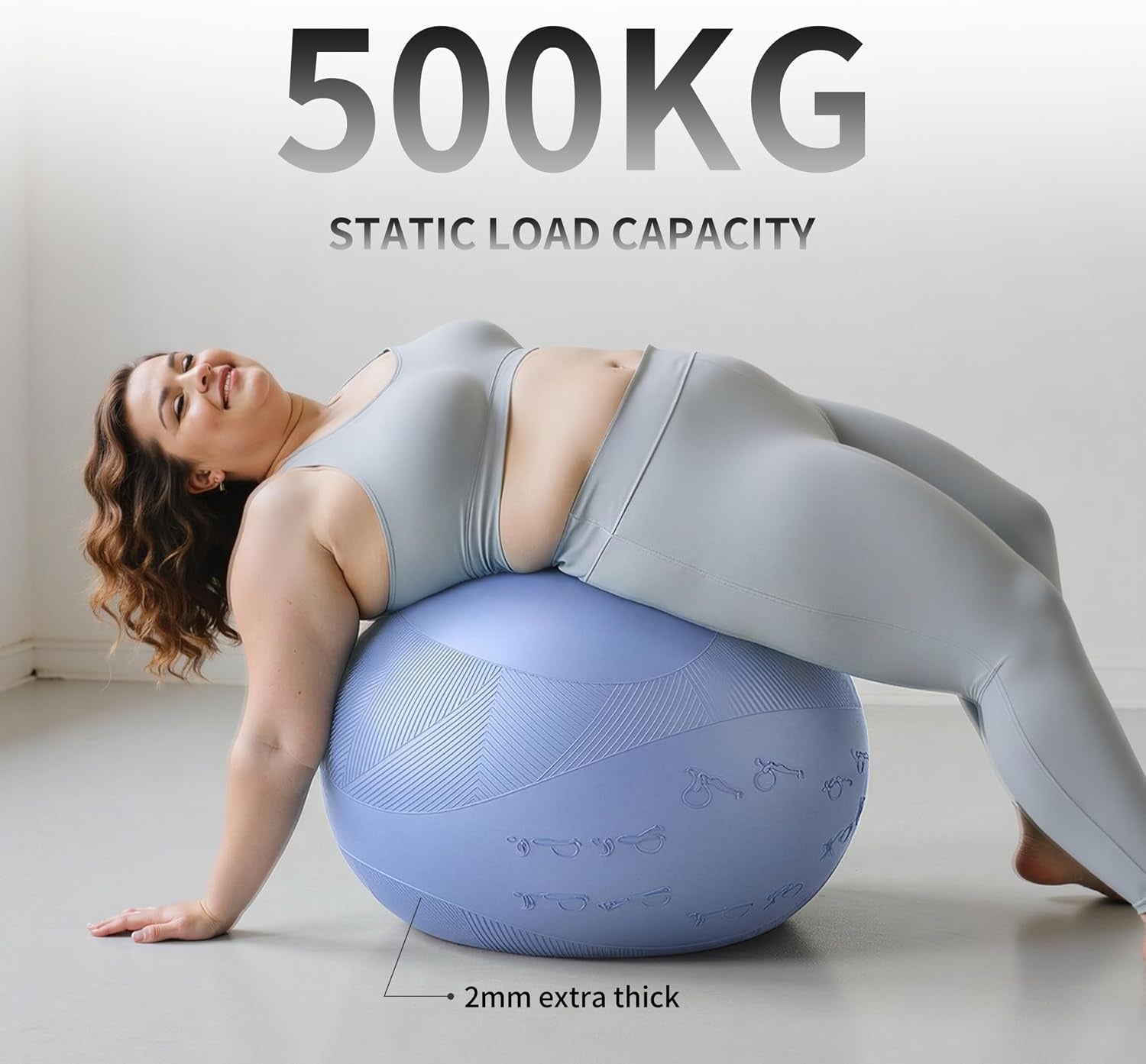 Anti‑Burst Thick Exercise Yoga Ball with Pump