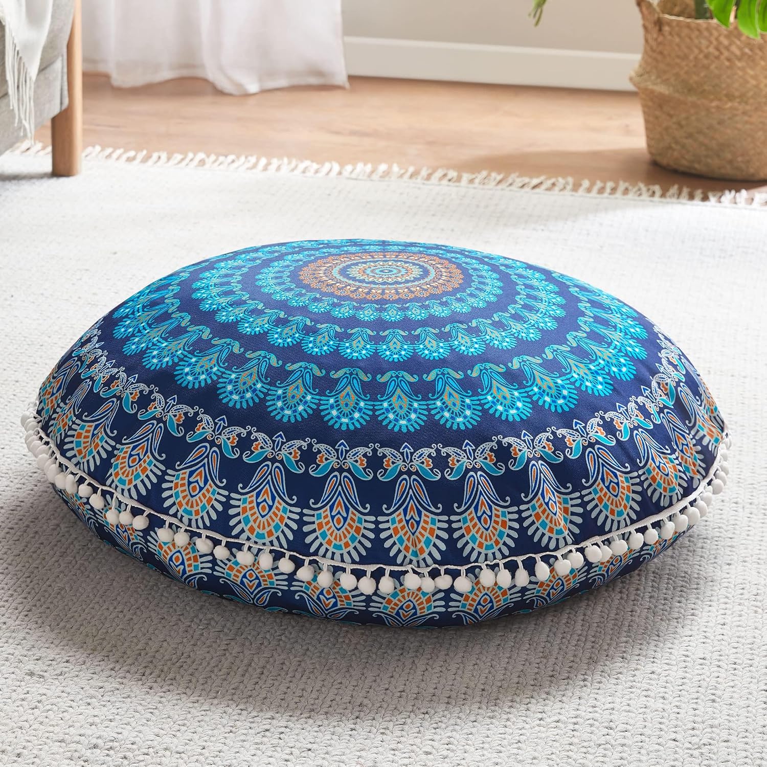 Navy Large Adult Meditation Floor Pillow