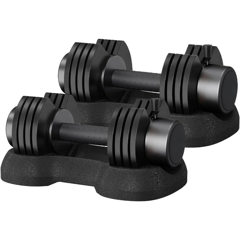 Adjustable Dial Dumbbell Set with Storage Box