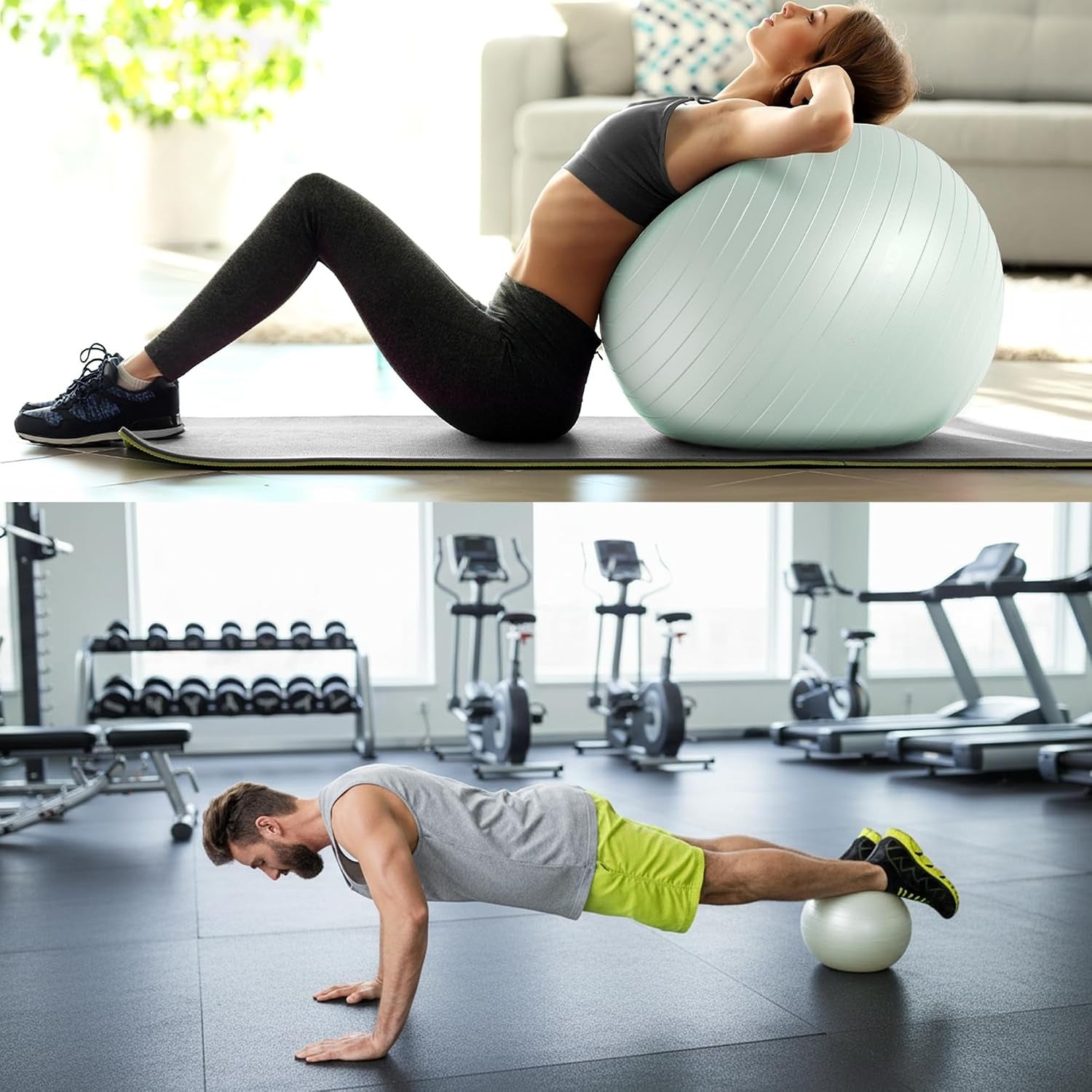 Exercise Yoga Balls Set with Pump