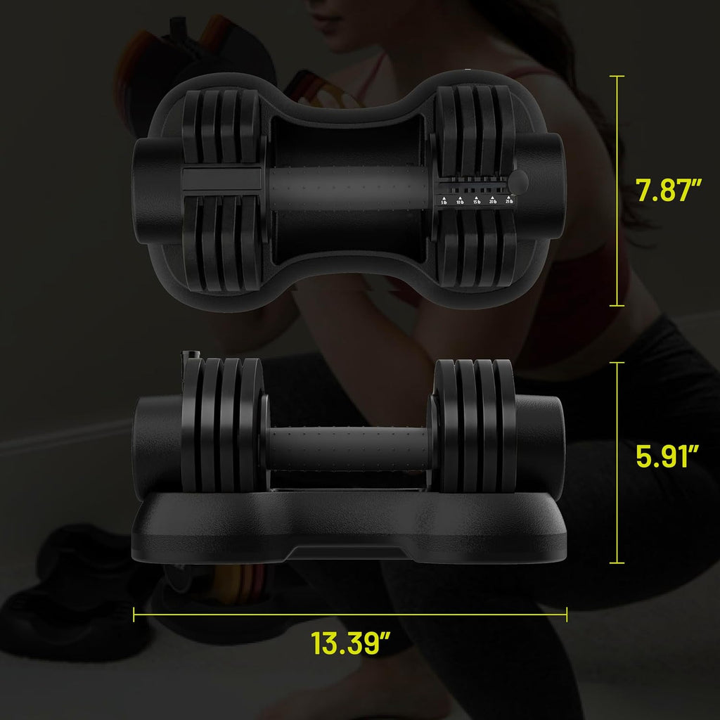 Adjustable Dial Dumbbell Set with Storage Box
