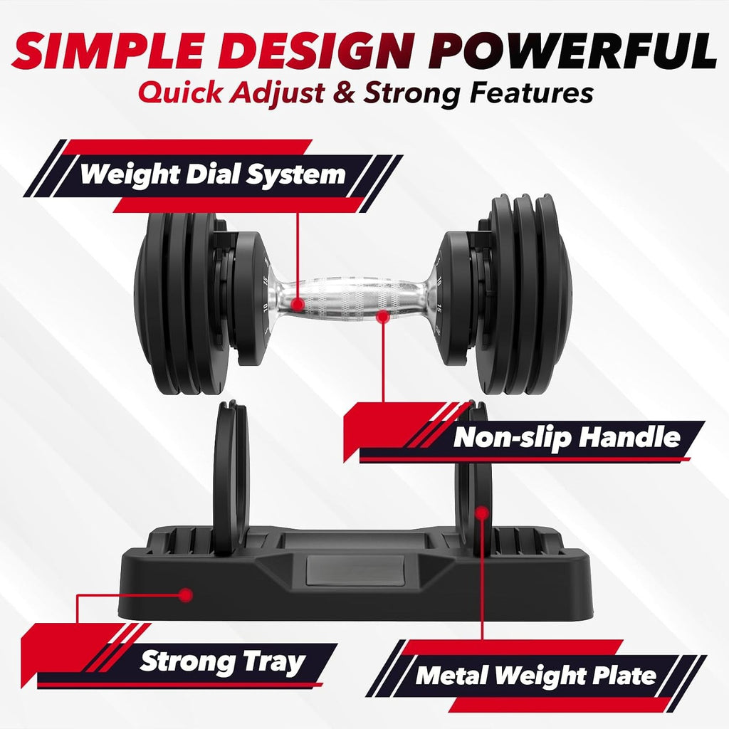 2‑Pack Quick‑Adjust Home Dumbbell Set